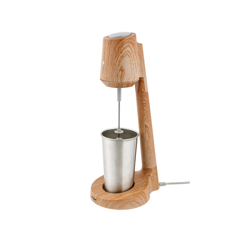 HSM-717 Wood Grain Natural Style LED Indicator Children Friendly European Popular Family Use Drink Mixer